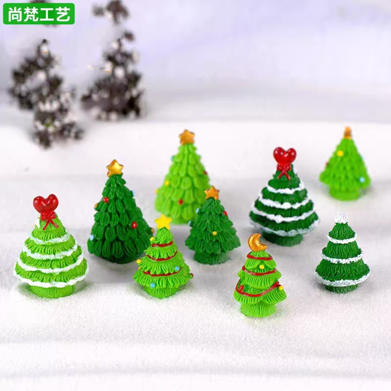 微景观配件多款大小号圣诞树摆件
