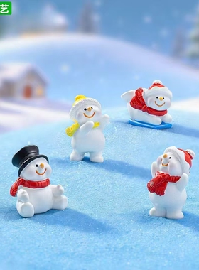 微景观创意围巾滑雪雪人公仔萌粒