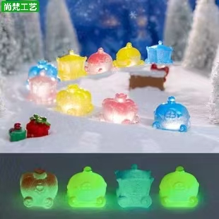 微景观创意夜光梦幻马车造景摆件