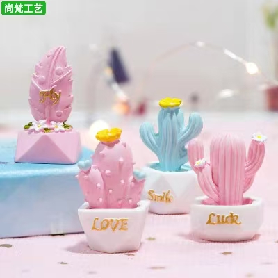 微景观创意少女心多肉仙人掌摆件
