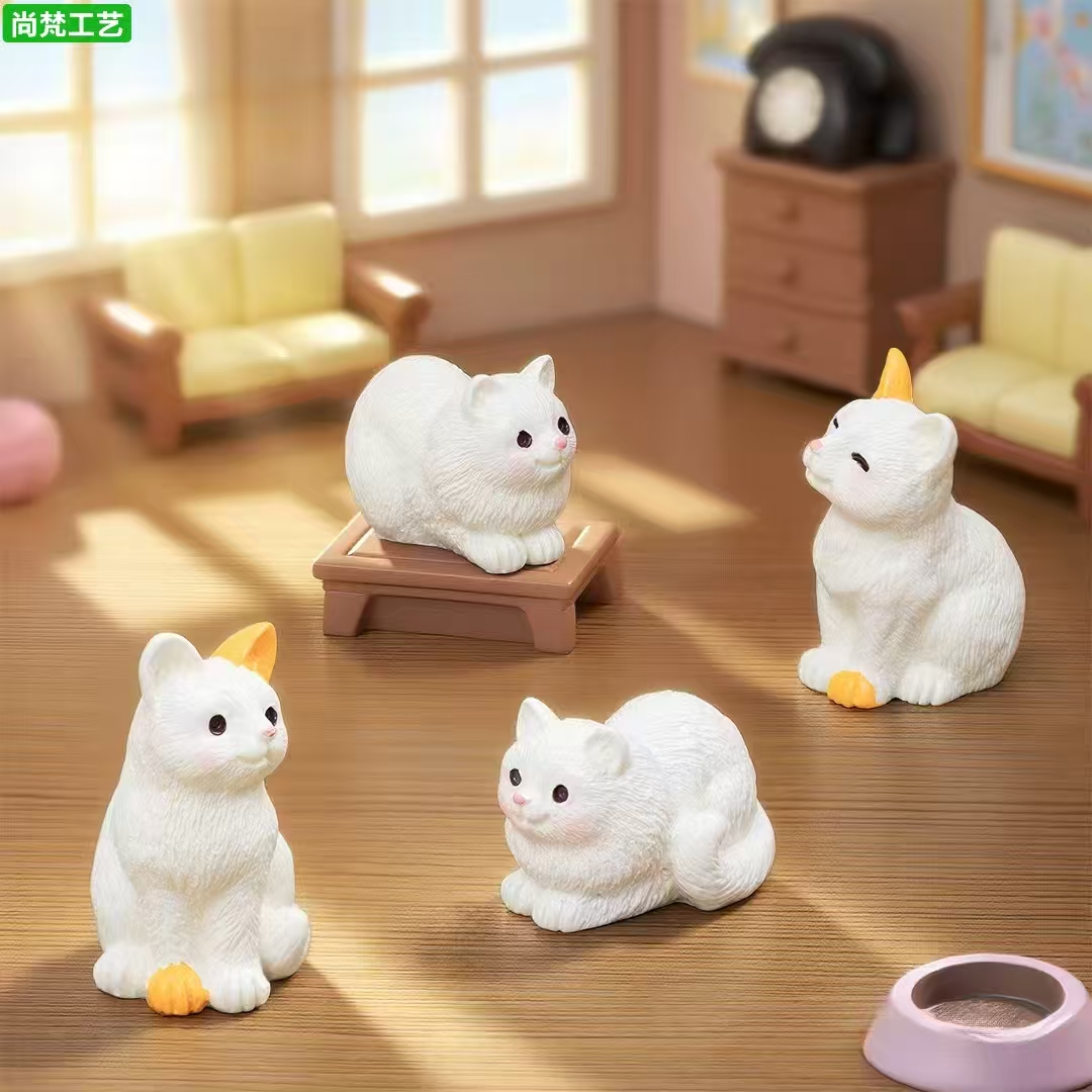 微景观可爱贴贴小猫咪公仔萌粒