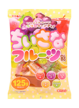 日本进口零食ribon理本5味什锦水果味糖果混合硬糖喜糖儿童节礼物