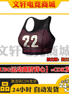 PUBG绝地求生运动露脐背心吃鸡上衣吊带背心永久皮肤CDK兑换码