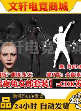 绝地求生PUBG暗夜兔女郎套装皮肤CDK紧身衣妆容中秋节STEAM吃鸡