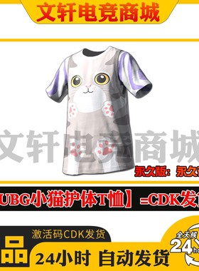 PUBG绝地求生小猫护体T恤永久小猫护体T恤上衣小猫图案CDK激活码