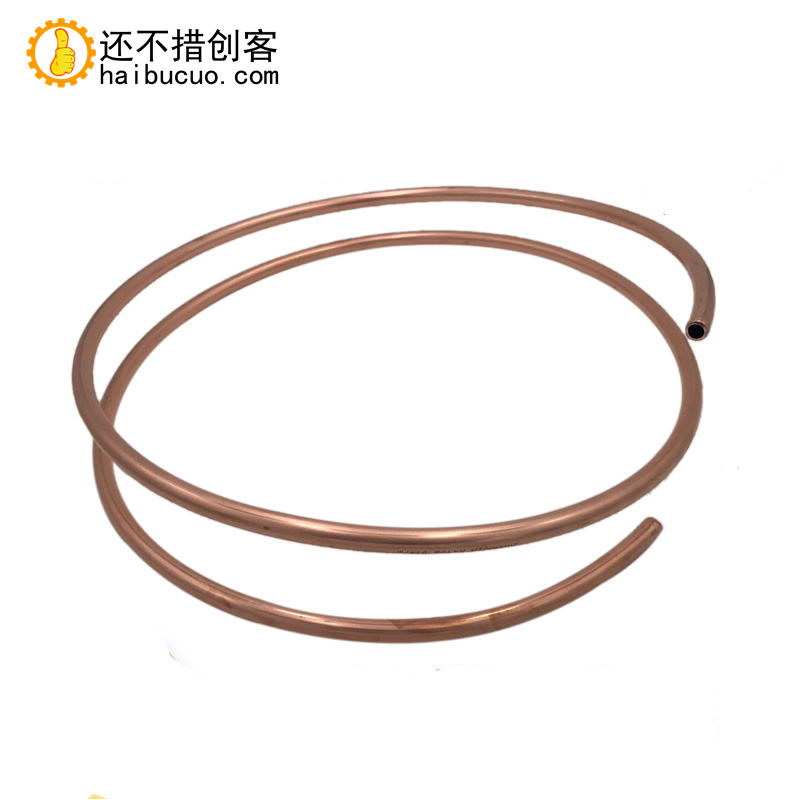 T2紫铜管4*0.5mm 空调铜管毛细铜管软态铜盘管1米