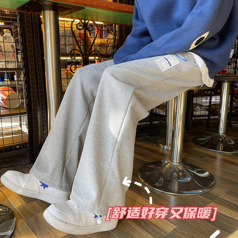 冬季新款华夫格贴标加绒加厚保暖卫裤休闲裤XZ616-TY248P55控68,男装休闲裤,星座512A（原616）