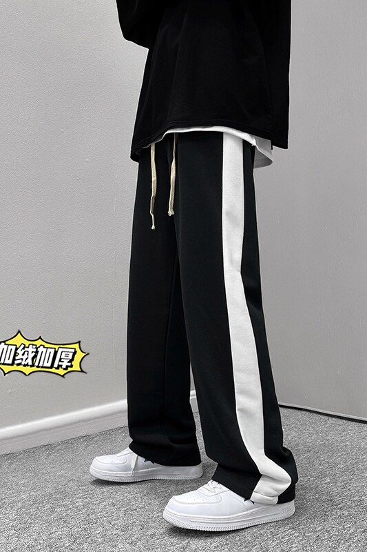 新款高街拖地垂感潮牌休闲加绒卫裤XZ616-TY228JP55控价68,男装休闲裤,星座512A（原616）