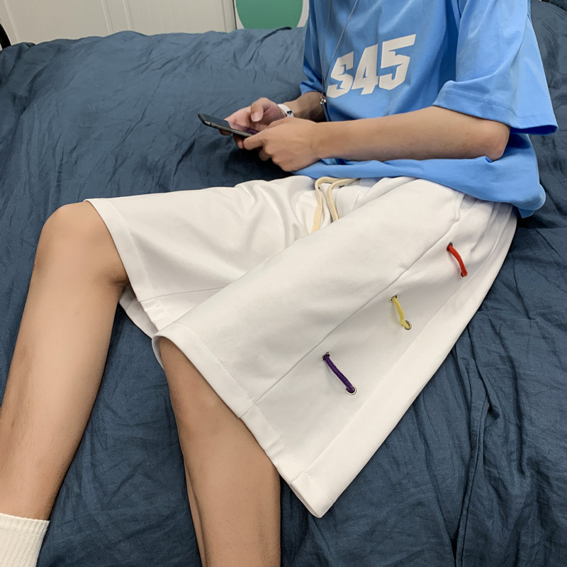 XZ616夏季宽松ins百搭彩绳五分卫裤休闲短裤TY118P30控39,男装休闲裤,星座512A（原616）