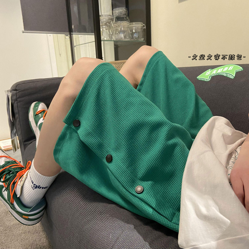 XZ616 夏季新款华夫格排扣短裤五分裤 TY321 P30控39图片