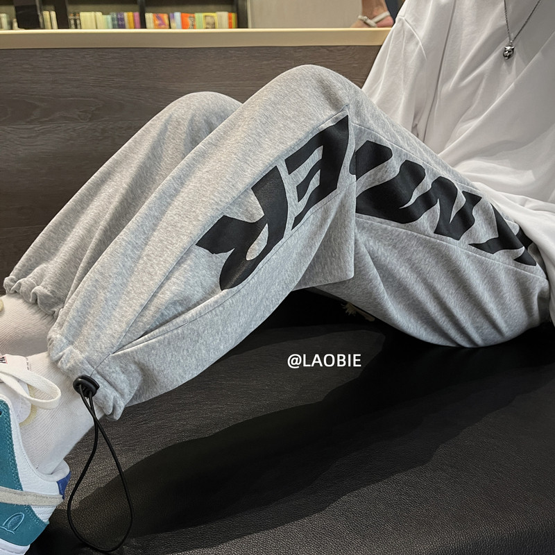 早秋宽松百搭印花九分裤休闲韩版卫裤XZ616-TY210P55控68,男装休闲裤,星座512A（原616）