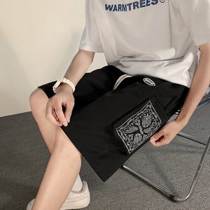 XZ616 夏季新款腰果花大口袋短裤休闲卫裤五分裤 TY123 P35控48图片