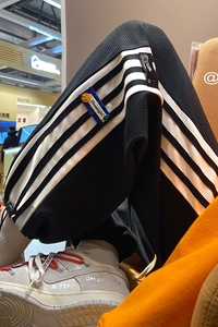 XZ616 春夏季新款华夫格三条杠贴标薄款休闲裤 TY311 P45控58图片