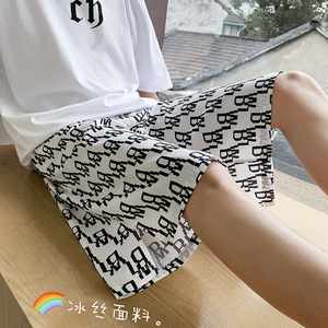 夏季超薄冰凉潮牌短裤帅气冰丝休闲五分裤 TY111 P35控48图片