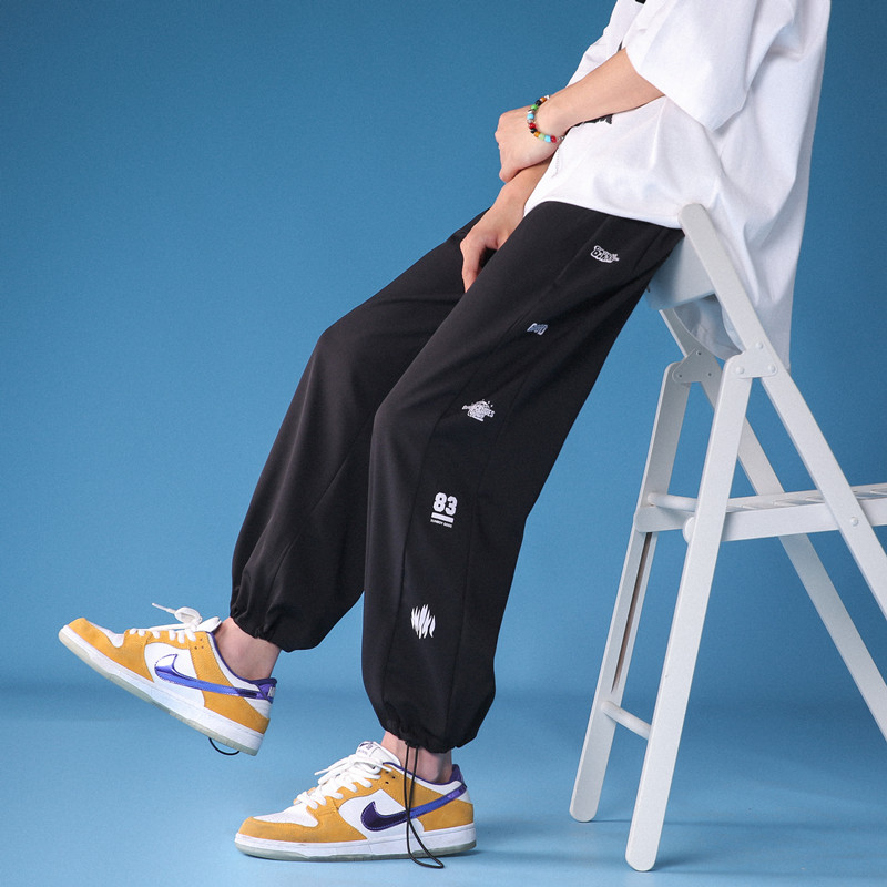 夏季冰氧吧冰丝抽绳九分裤 TY142  P45控58图片