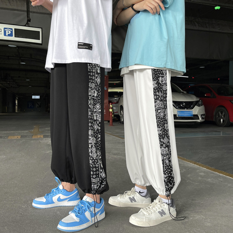 夏季冰丝腰果花休闲裤九分裤 TY119 P45 控58图片