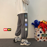XZ616冬季加绒设计印花百搭宽松卫裤长裤TY043P55控68，男装休闲裤，星座512A（原616）