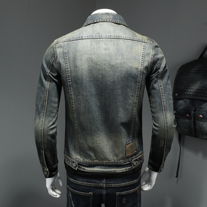 秋天730/H4000/P195 高品质牛仔衣 复古色拉链牛仔服图片