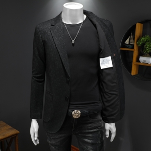 XZ88020/P185羊毛混纺西服外套男商务休闲单西上衣字母暗纹图片
