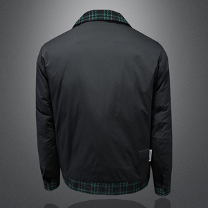 新风格冬季呢料拼接青果领羽绒服男士修身Y88023/P280 大货图片