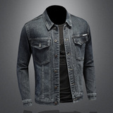730/F8357/P155成人韩版简约牛仔外套男士金属装饰现货，男装夹克，钱塘730-1