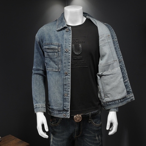 秋款 730/F9375/P170 新款弹力牛仔外套男水洗牛仔衣图片