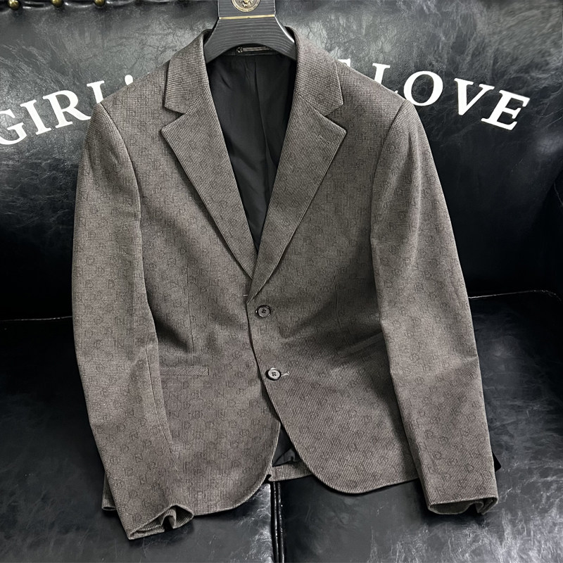 730/XZ88026/P175羊毛混纺西服外套男商务休闲单西上衣暗纹灯芯绒,男装西服,钱塘730-1