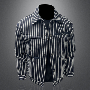 QT5027/F9358/P268 条纹羽绒服男小香风风格男 定制设计款FEE图片