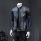 秋立领拉链牛仔衣男品QT5027/H0663/P195长期大货，男装夹克，钱塘730-1