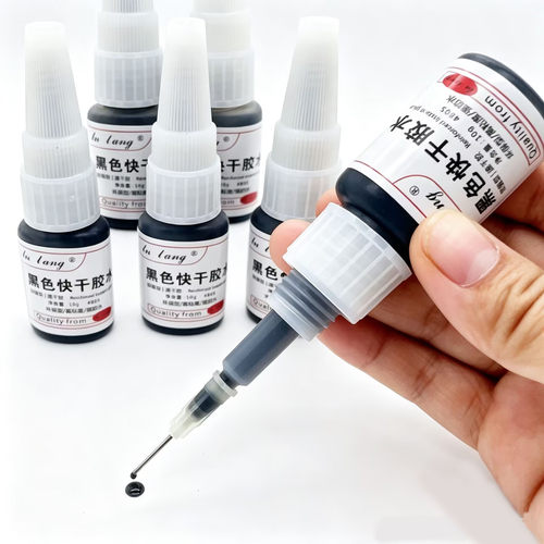 黑色速干胶水粘塑料强力万能超粘