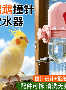 鹦鹉撞针水壶不锈钢专用品虎皮自动喂水器小太阳玄凤鸟用饮水神器