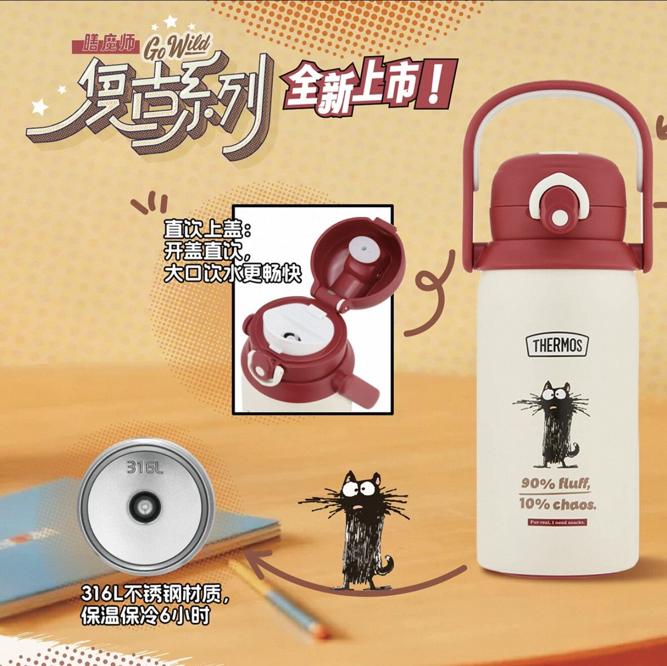 膳魔师儿童保温杯学生双饮吸管杯一盖双用便携大容量儿童直饮水杯,婴童用品,儿童水杯,淘宝优惠券,粉丝福利购,淘宝优惠卷