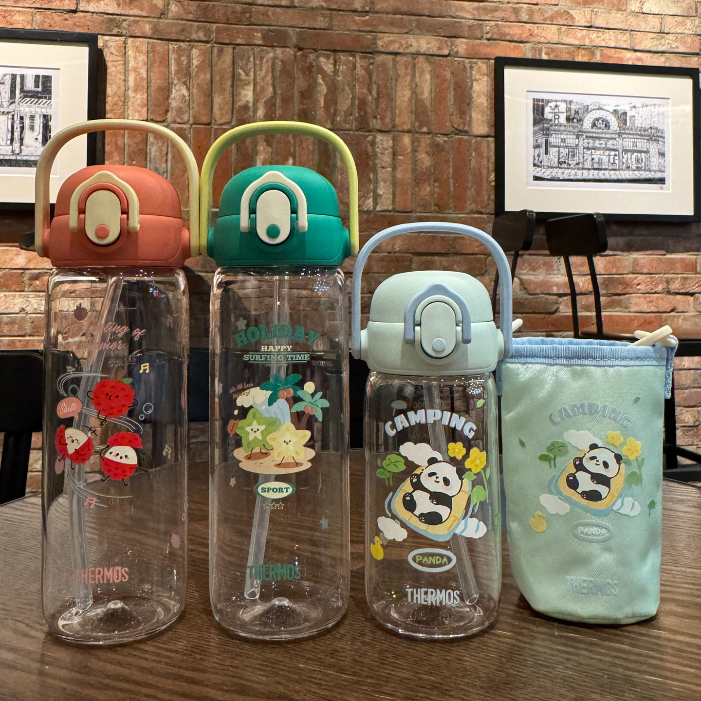 膳魔师夏季宝宝吸管杯直饮婴儿学饮杯学生饮水杯喝水杯带提手