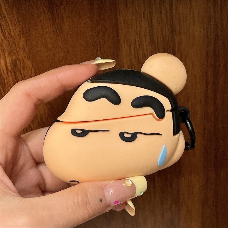 蜡笔小新适用苹果airpods1/2/3无线蓝牙耳机套pro二代新三代防摔软