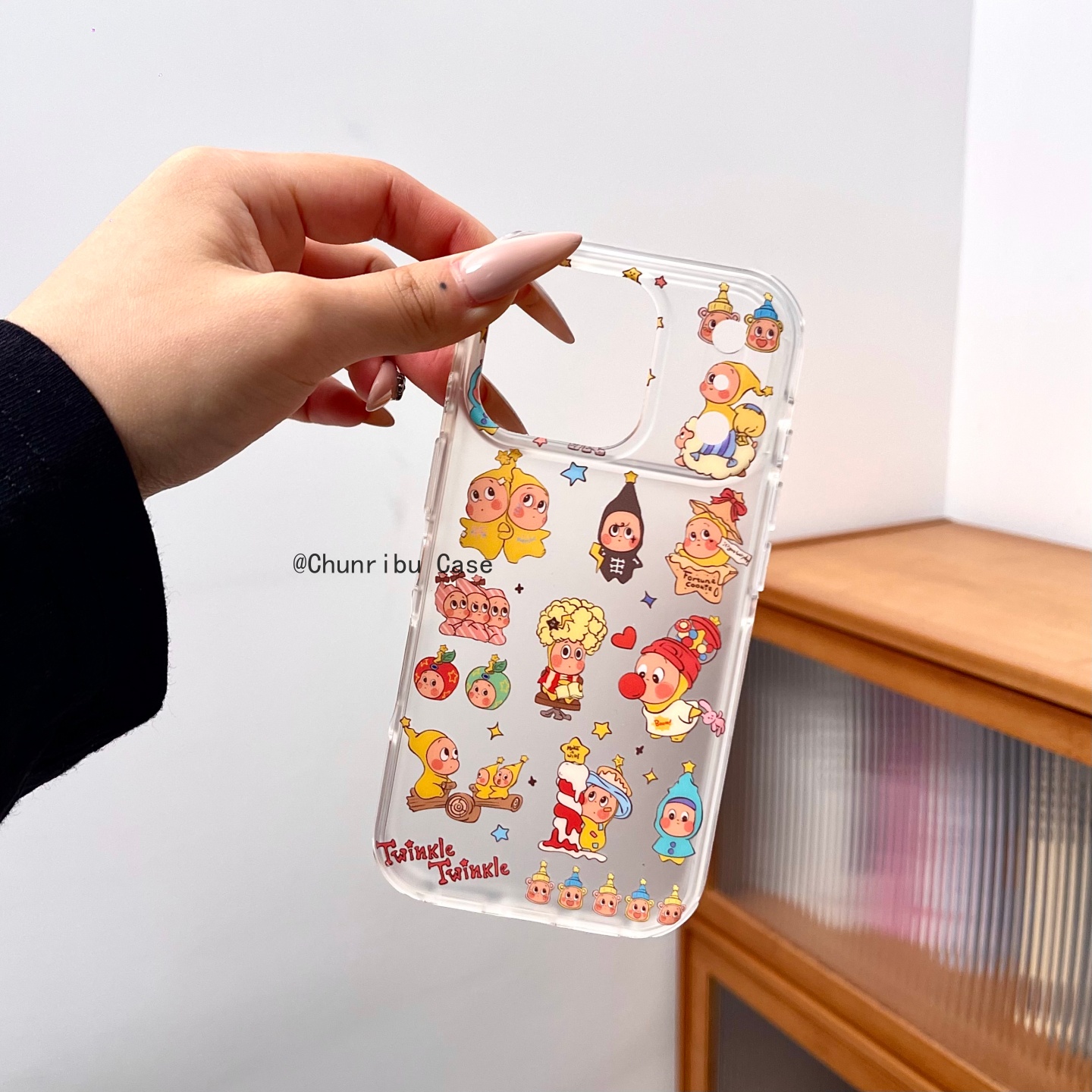 春日部防卫队Fighting｜日韩ins超火可爱爆米花扭蛋机星星人适用苹果17/16promax手机壳小众iphone15/14/13
