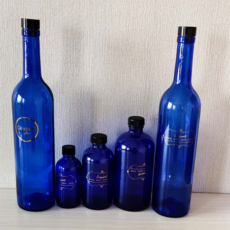 正品蓝色太阳水瓶零极限清理工具ceeport归零心灵觉醒纯蓝玻璃瓶