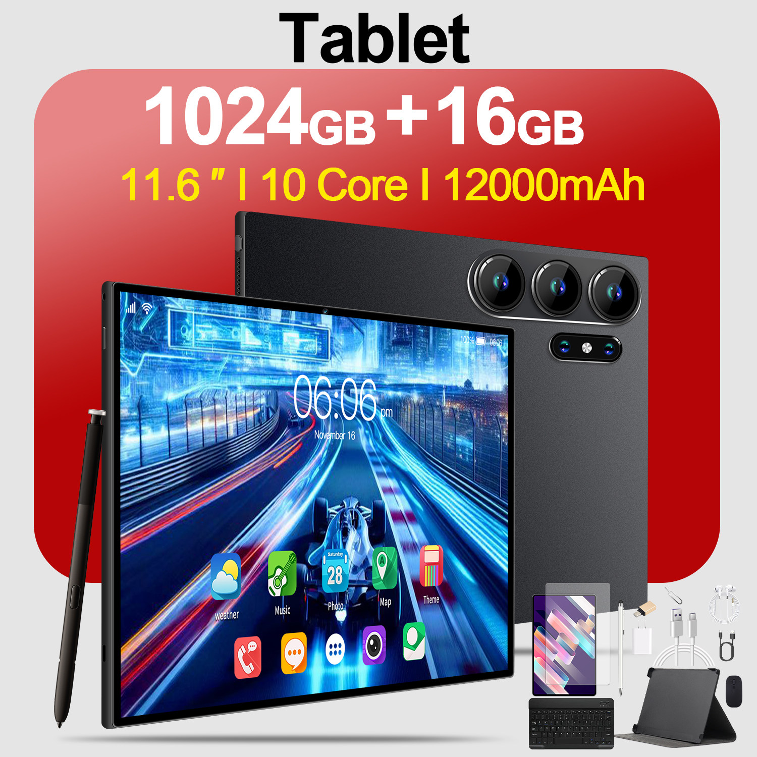 海外國際版香港台湾12寸手寫筆平板電腦手机tabletpc通話matepad