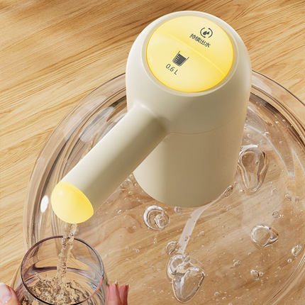 新款卡通桶装水抽水器tyep-c充电家用电动压水器灯光自动上水器