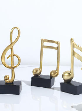 现代装饰品音乐五线谱音符简约摆件家居钢琴房品树脂现代艺术