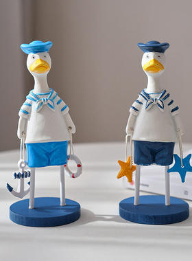 地中海树风格脂娃娃小孩摆件家居隔板桌面酒柜装饰娃娃情侣绘画