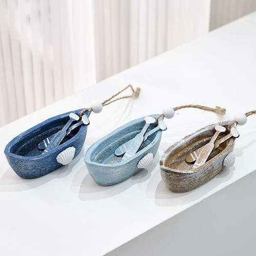 模型轮船创意风格装饰品摆件地中海船海洋工艺品海盗船摆台小木船