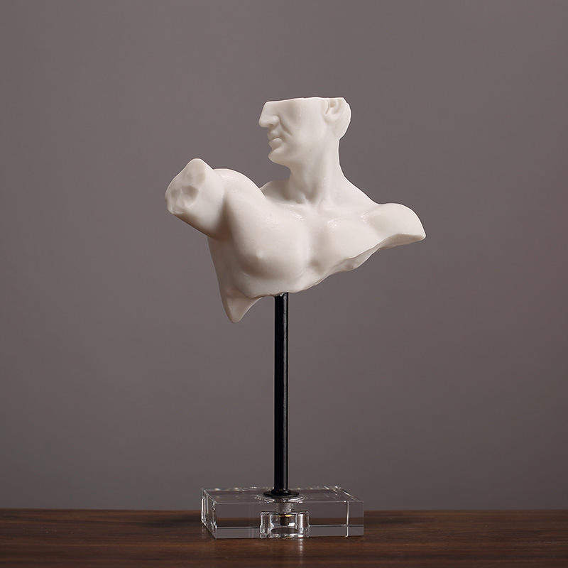 北欧风格半身人物造型摆件样板房样品间客厅装饰品书桌书房电视柜