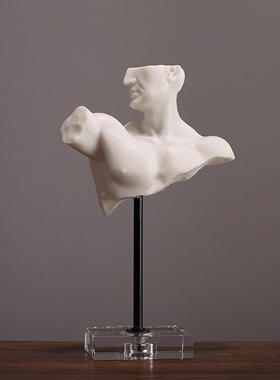 北欧风格半身人物造型摆件样板房样品间客厅装饰品书桌书房电视柜