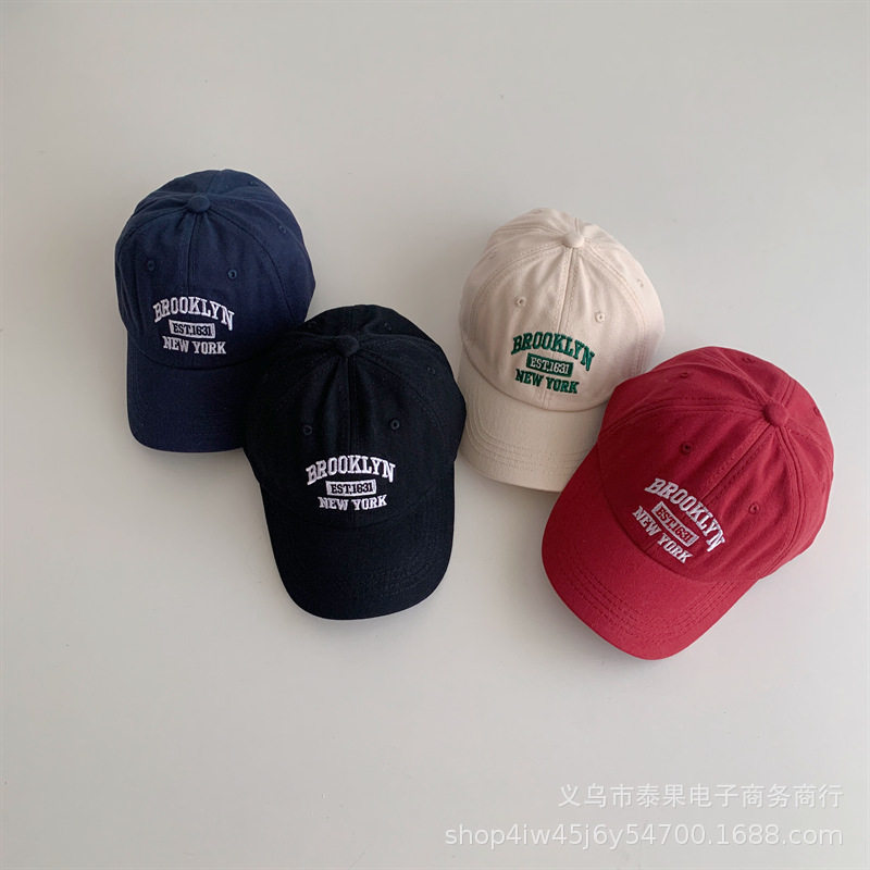 儿童棒球帽韩版chic宝宝弯檐多件套