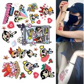 大幂幂款 飞天小女警可爱卡通纹身贴防水女持久仿真ins风暗黑系