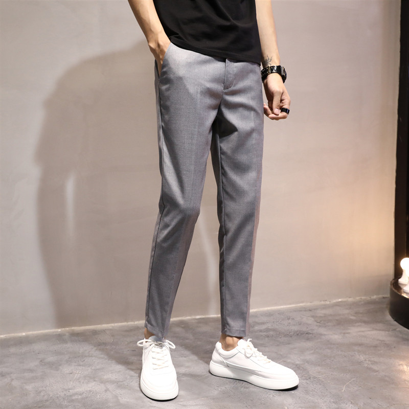 西裤男2025夏季新款韩版简约舒适九分裤K2009-P55,男装西裤,星座214-5