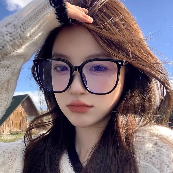 明月/康耐特TR90防蓝光近视眼镜男女款方框52时尚百搭学生护目镜