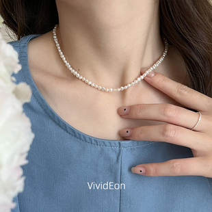 【不规则巴洛克】VividEon 天然淡水珍珠项链女异形小米粒小珍珠