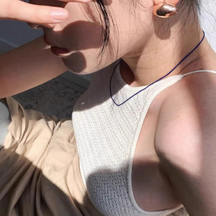 【1mm极细 天然青金石】VividEon 超显白 克莱因蓝 项链锁骨链女