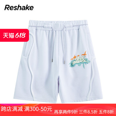 RESHAKE/后型格刺绣短裤